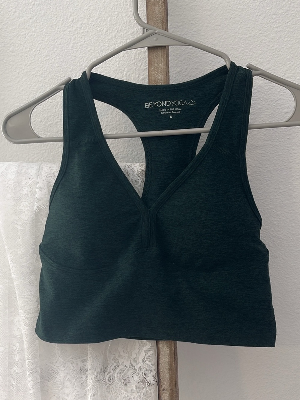 Beyond Yoga Forest Green Racerback tank top